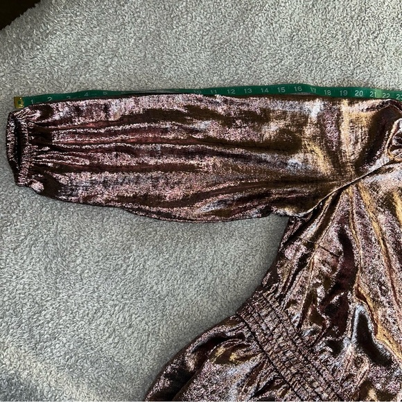 Lane Bryant Gold Long Sleeve A-Line Dress - Picture 7 of 9